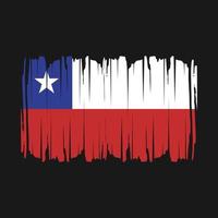 Chile Flag Brush Vector Illustration