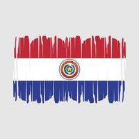 ilustración de vector de pincel de bandera de paraguay