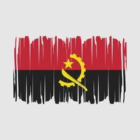 Ilustración de vector de pincel de bandera de angola