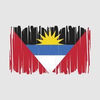 Antigua Flag Brush Vector Illustration