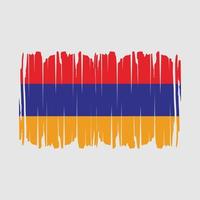 ilustración de vector de pincel de bandera de armenia