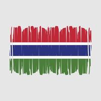 Gambia Flag Brush Vector Illustration