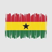 Ghana Flag Brush Vector Illustration