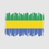 Gabon Flag Brush Vector Illustration