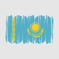Ilustración de vector de pincel de bandera de kazajstán