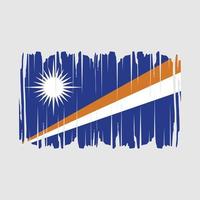 Marshall Islands Flag Brush Vector Illustration