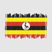 Uganda Flag Brush Vector Illustration