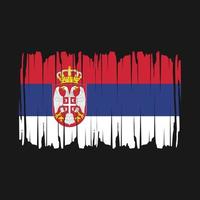 Serbia Flag Brush Vector Illustration