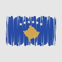 Kosovo Flag Brush Vector Illustration