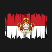 Monaco Flag Brush Vector Illustration