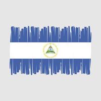 Nicaragua Flag Brush Vector