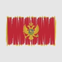 vector de cepillo de bandera de montenegro