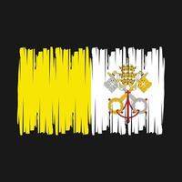 Vatican Flag Brush Vector