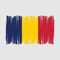 Chad Flag Brush Vector
