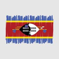 vector de pincel de bandera de swazilandia