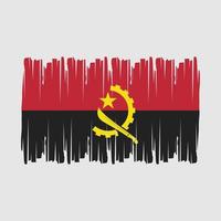 vector de pincel de bandera de angola