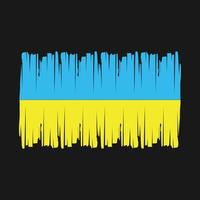 vector de pincel de bandera de ucrania