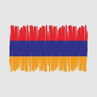 vector de pincel de bandera de armenia