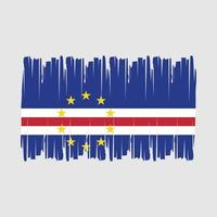 Cape Verde Flag Brush Vector