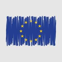 European Flag Brush Vector