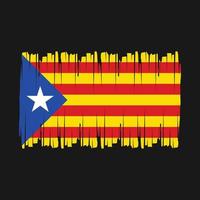 Catalonia Flag Brush Vector