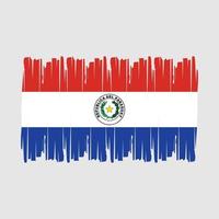 vector de pincel de bandera de paraguay