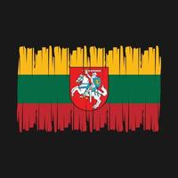 Lithuania Flag Brush Vector