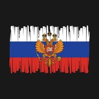 vector de pincel de bandera de rusia