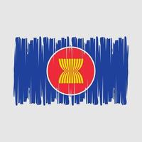 Asean Flag Brush Vector