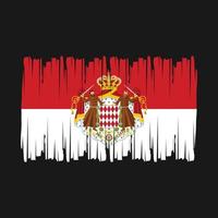 Monaco Flag Brush Vector