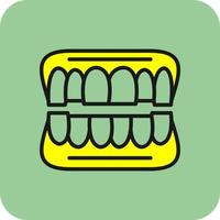 diseño de icono de vector de dentadura postiza