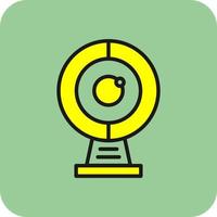 Round Webcam Vector Icon Design