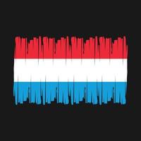 Luxembourg Flag Brush Vector