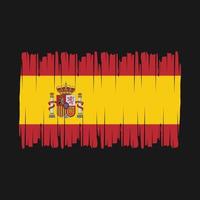 vector de pincel de bandera de españa