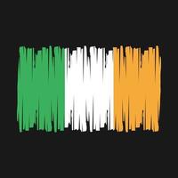 vector de pincel de bandera de irlanda