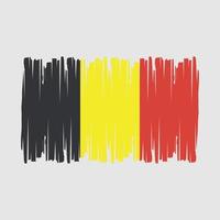 vector de pincel de bandera de bélgica