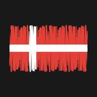 Denmark Flag Brush Vector