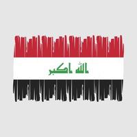 vector de pincel de bandera de irak