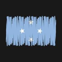 vector de pincel de bandera de micronesia