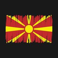 North Macedonia Flag Brush Vector