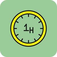 diseño de icono de vector de hora