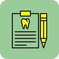 Dental Report Vector Icon Design