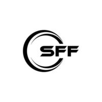 SFF letter logo design in illustration. Vector logo, calligraphy designs for logo, Poster, Invitation, etc.