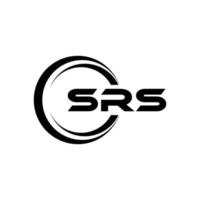 diseño del logotipo de la letra srs en la ilustración. logotipo vectorial, diseños de caligrafía para logotipo, afiche, invitación, etc. vector