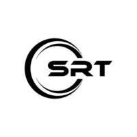 diseño de logotipo de letra srt en ilustración. logotipo vectorial, diseños de caligrafía para logotipo, afiche, invitación, etc. vector