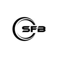 diseño de logotipo de letra sfb en ilustración. logotipo vectorial, diseños de caligrafía para logotipo, afiche, invitación, etc. vector