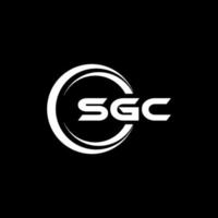 diseño del logotipo de la letra sgc en la ilustración. logotipo vectorial, diseños de caligrafía para logotipo, afiche, invitación, etc. vector