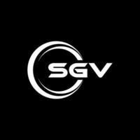 SGV letter logo design in illustration. Vector logo, calligraphy designs for logo, Poster, Invitation, etc.