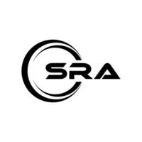 SRA letter logo design in illustration. Vector logo, calligraphy designs for logo, Poster, Invitation, etc. Vector logo, calligraphy designs for logo, Poster, Invitation, etc.