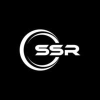 SSR letter logo design in illustration. Vector logo, calligraphy designs for logo, Poster, Invitation, etc.